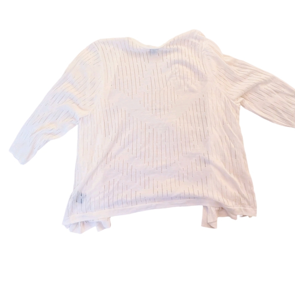 Worthington‎ Women's Sweater Cardigan 2xl White NWT Open Front Normcore - Picture 2 of 6